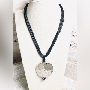 “Chicos” Large Round Pendant Necklace